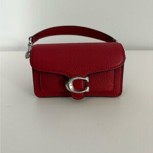 COACH Polished Pebble Leather Tabby 12